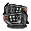 AlphaRex 14-21 Toyota Tundra NOVA-Series LED Proj Headlights Alpha-Blk w/Actv Light & Seq. Sig + DRL - 880832 Photo - Primary
