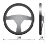 Sparco Steering Wheel 383 Suede Black - 015R383PSN Photo - Primary
