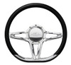 Steering Wheel 14in D-Shape Victory Polished