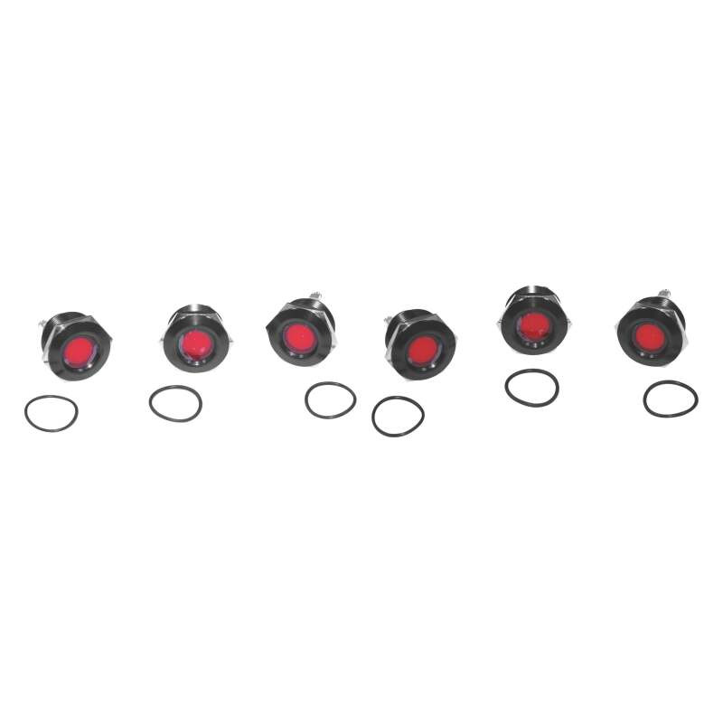 Letric Lighting Royal Flush Mount LED 1in Black/Red - LLC-RFLB Photo - Primary