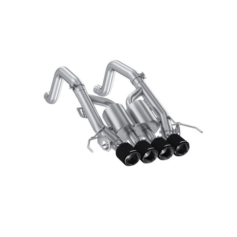 MBRP 14-19 Corvette 6.2L (NPP Models Only) T304SS 3in Cat-Back Dual Split w/ Quad Carbon Fiber Tips - S70073CF Photo - Primary