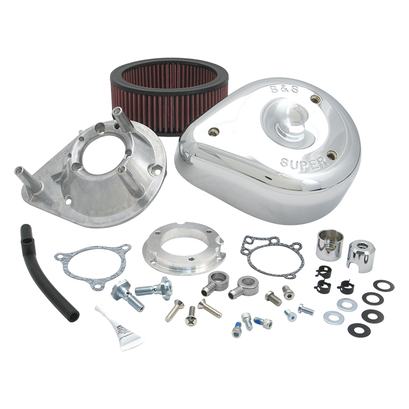 S&S Cycle 08-17 Tri-Glide/CVO Stock-Bore Throttle By Wire Models Teardrop Air Cleaner Kit - Chrome - 106-2091 Photo - Primary