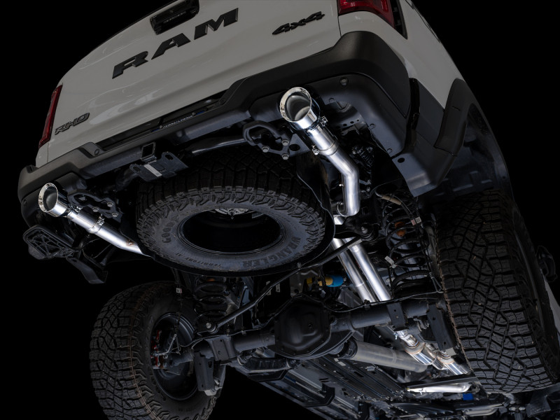 AWE Tuning 2025+ RAM 1500 RHO 3.0 I6 TT 0FG Dual Rear Exit Cat-Back Exhaust - Chrome Silver Tips - 3015-32630 Photo - Mounted