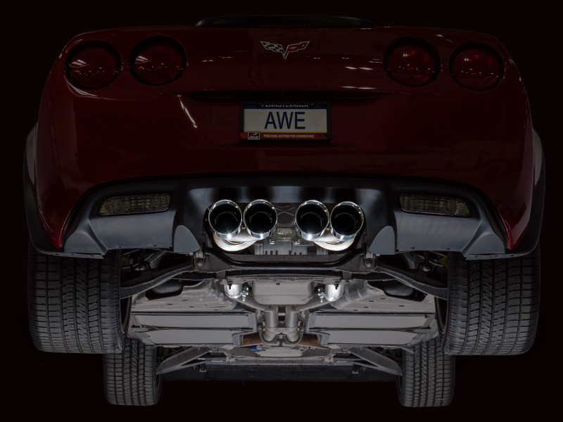 AWE Tuning 09-13 Chevrolet Corvette 6.2L Touring Edition Axle-Back Exhaust w/ Chrome Silver Tips - 3015-42662 Photo - Mounted