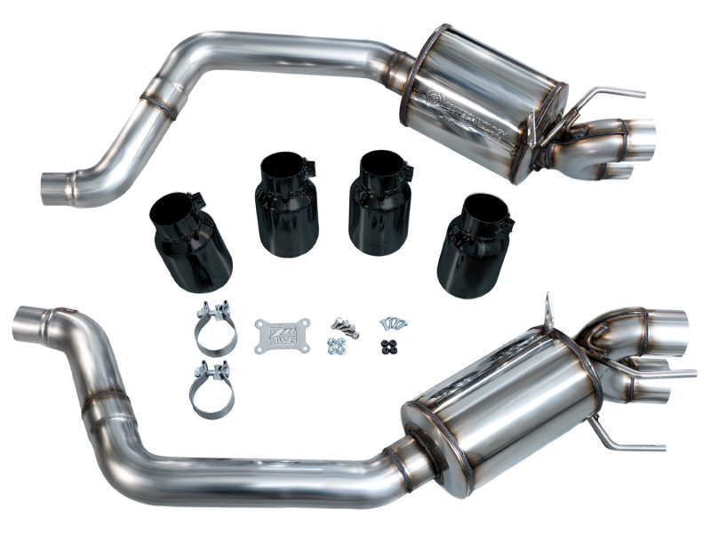 AWE Tuning 05-07 C6 Chevrolet Corvette 6.0L Touring Edition Axle-Back Exhaust w/ Diamond Black Tips - 3015-43660 Photo - out of package