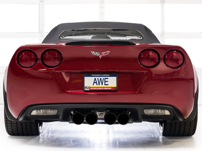 AWE Tuning 09-13 Chevrolet Corvette 6.2L Touring Edition Axle-Back Exhaust w/ Diamond Black Tips - 3015-43662 Photo - Mounted
