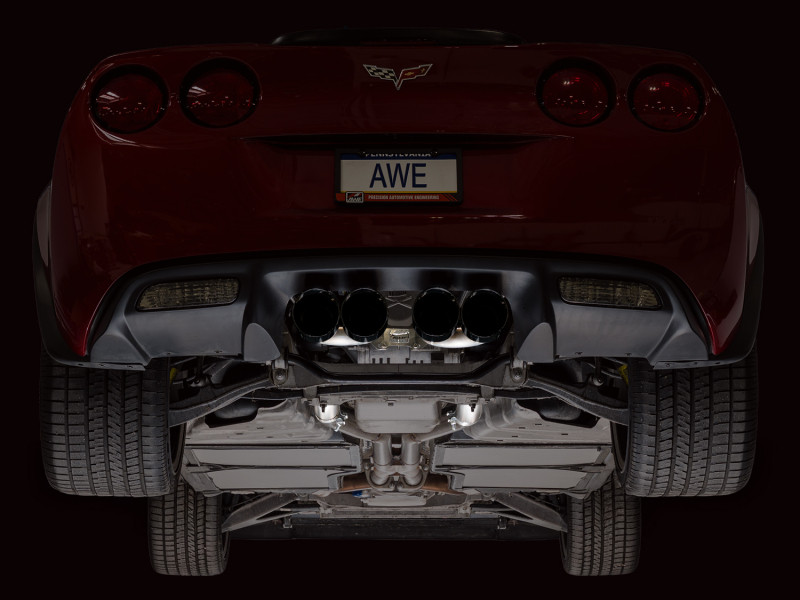 AWE Tuning 09-13 Chevrolet Corvette 6.2L Track Edition Axle-Back Exhaust w/ Diamond Black Tips - 3020-43662 Photo - Mounted