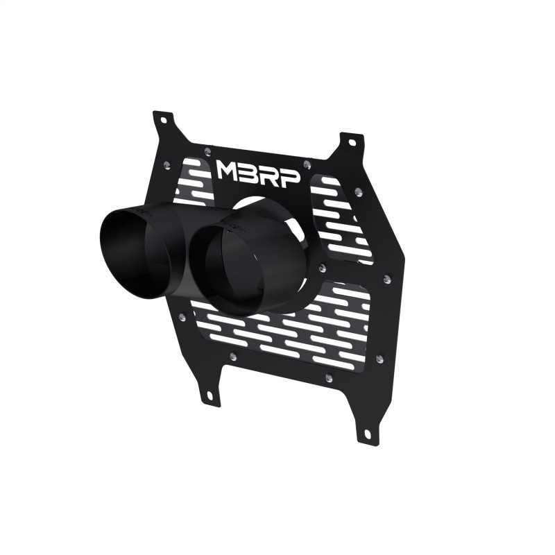 MBRP 24-25 Can-Am Maverick R Single Wall Angle Cut Dual 4-Inch Outlet Tip w/ Shield - Black - T85329 Photo - Primary