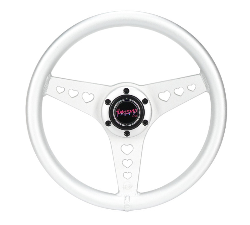 NRG All Aluminum Steering Wheel 330mm - Heart Cut Out- Ergonomic Grip- Anadized Silver - RST-073-SL User 1