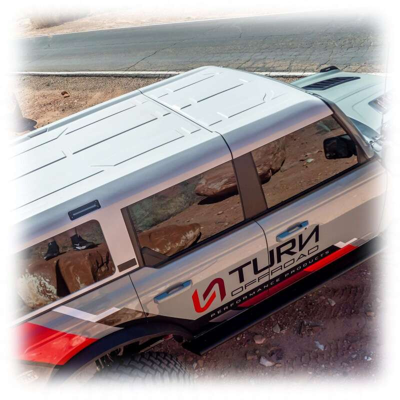 Turn Offroad 21-26 Ford Bronco Hard Top (4 Door) White/Badge Delete & Black Foam Headliner - HTBR-M4WBDHL01 Photo - Close Up