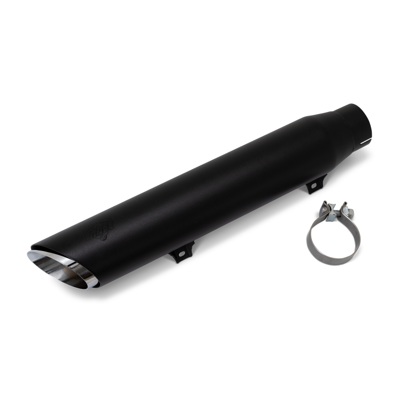Vance & Hines 2025+ HD Softail Twin Slash 4in Round Black Slip-On Exhaust - 46750 Photo - Primary