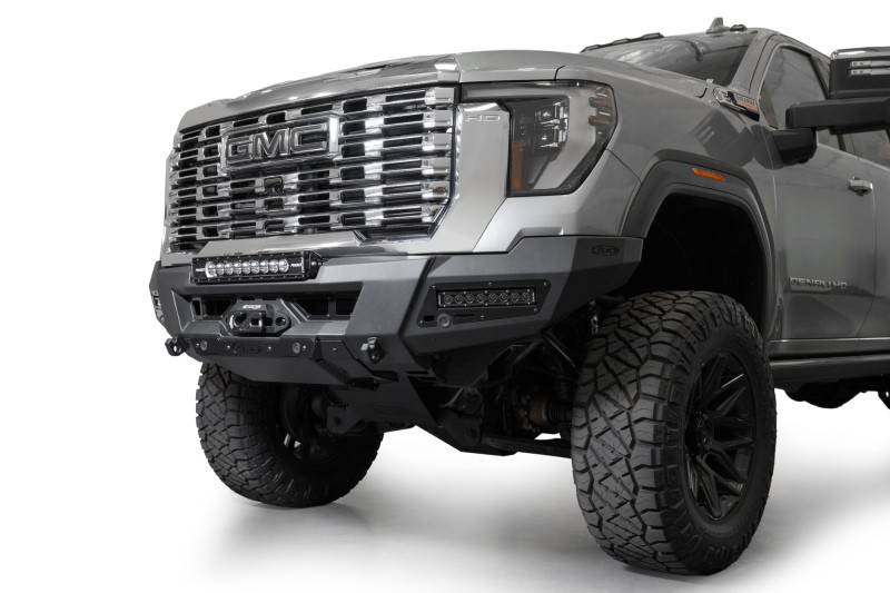 Addictive Desert Designs 24+ GMC 2500/3500 Phantom Front Bumper w/Winch- Hammer Black - F730335070103 Photo - Primary