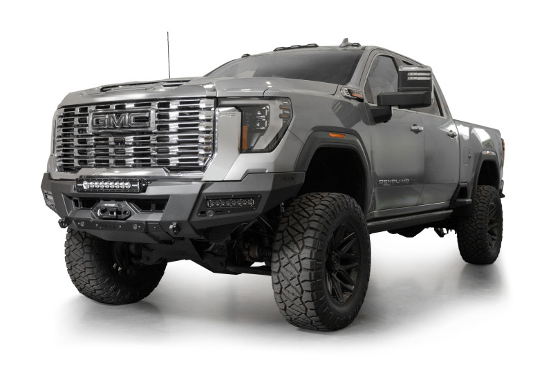 Addictive Desert Designs 24+ GMC 2500/3500 Phantom Front Bumper w/Winch- Hammer Black - F730335070103 Photo - Close Up