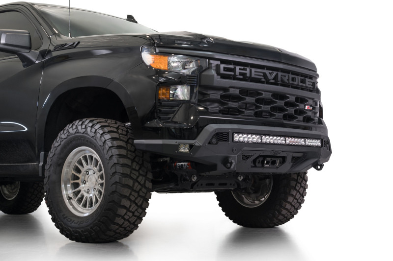 Addictive Desert Designs 22-25 Chevy Silverado 1500 Stealth Fighter Front Bumper w/ Winch Mount - F140152980103 Photo - Close Up