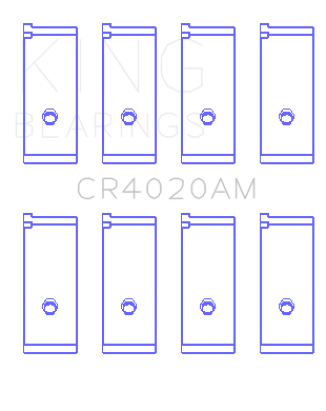 King Engine Bearings Suzuki G-13 (Size +0.50mm) Connecting Rod Bearing Set - CR4020AM0.5 Photo - Primary