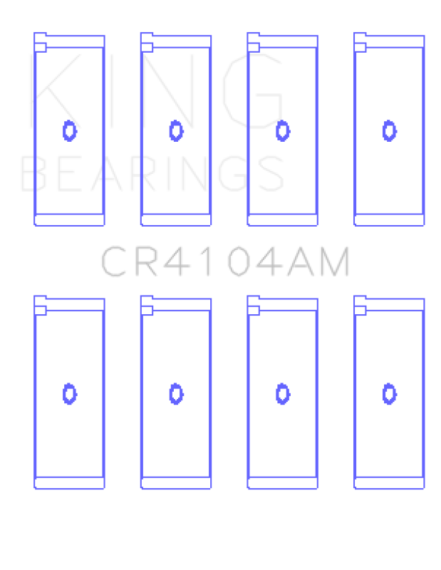 King Engine Bearings Audi Abb/Abm/Adp/Pp/Rn (Size +0.50mm) Connecting Rod Bearing Set - CR4104AM0.5 Photo - Primary
