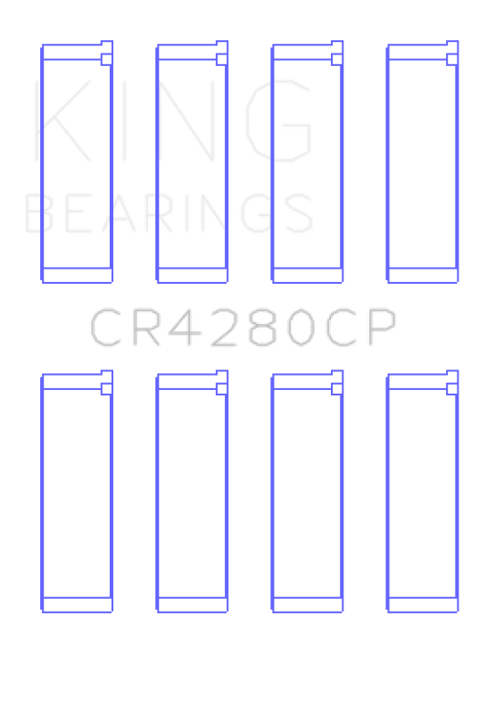 King Engine Bearings Subaru Ej20/Ej22/Ej25 (Incl. Turbo) (Size +0.50mm) Connecting Rod Bearing Set - CR4280CP0.5 Photo - Primary