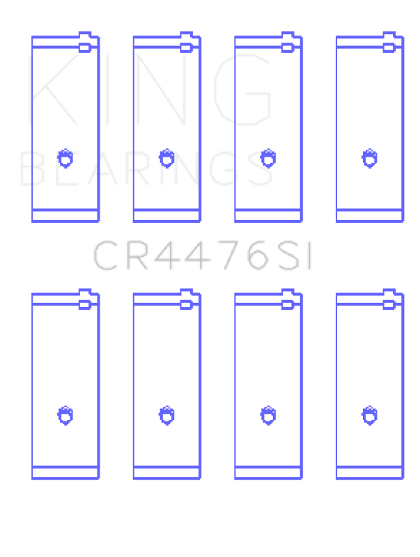 King Engine Bearings Ford Taunus 2000/2300 (Size +1.0mm) Connecting Rod Bearing Set - CR4476SI1.0 Photo - Primary