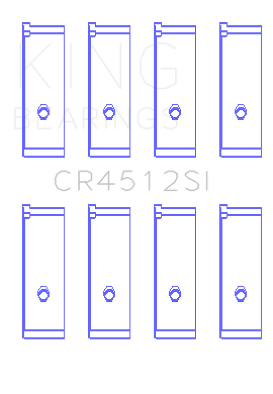 King Engine Bearings Honda D17A1/2 1.7L 16V (Size +0.50mm) Connecting Rod Bearing Set - CR4512SI0.5 Photo - Primary