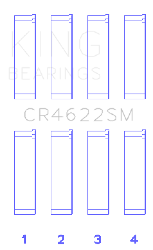 King Engine Bearings Subaru Fb20 (Size +0.25mm) Connecting Rod Bearing Set - CR4622SM0.25 Photo - Primary