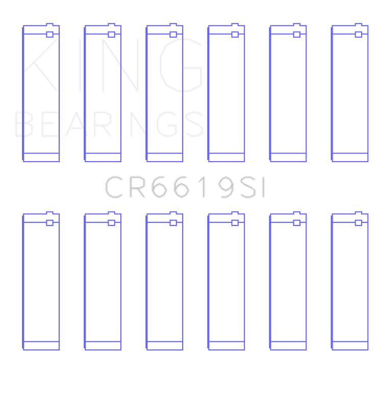 King Engine Bearings Ford V6 (Size +1.0mm) Connecting Rod Bearing Set - CR6619SI1.0 Photo - Primary