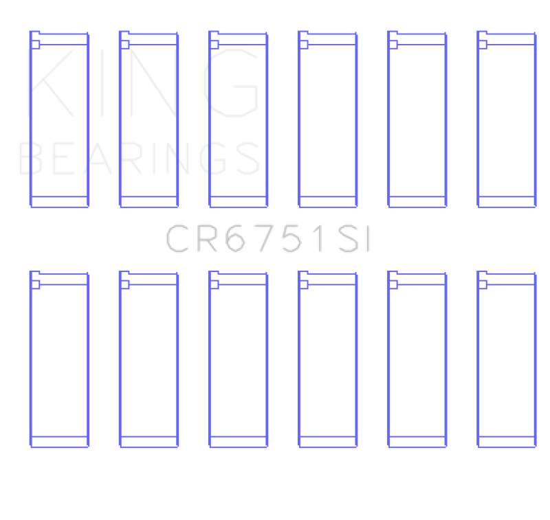 King Engine Bearings Ford 155 (Size +0.25mm) Connecting Rod Bearing Set - CR6751SI0.25 Photo - Primary