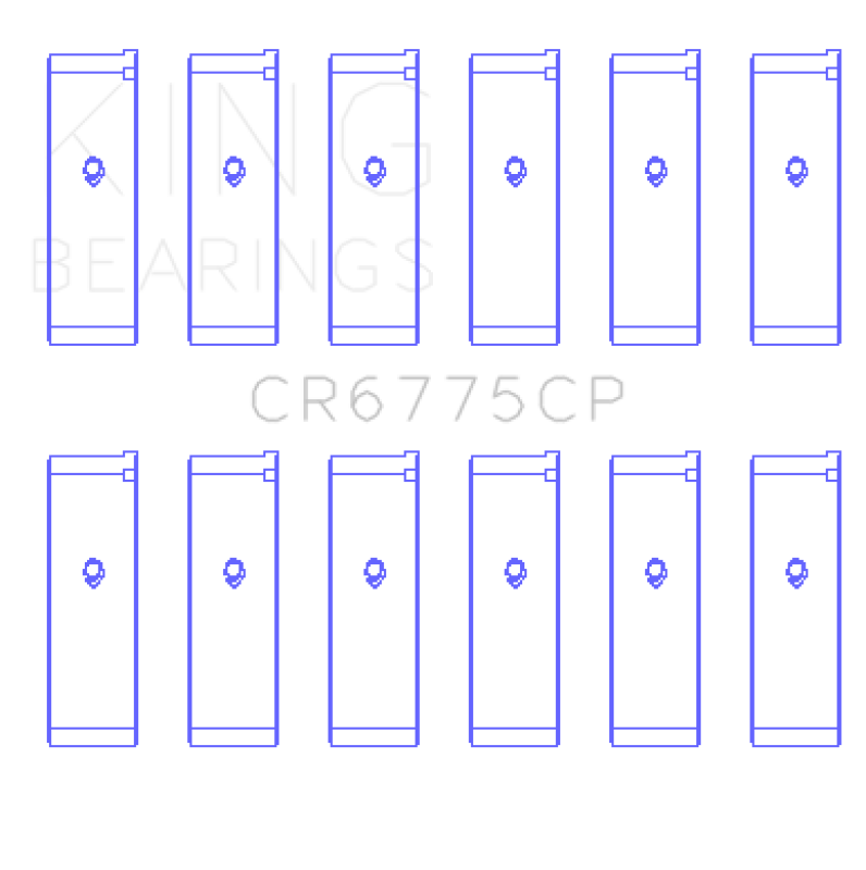 King Engine Bearings Nissan Vq35DE (Size +0.25mm) Connecting Rod Bearing Set - CR6775CP0.25 Photo - Primary