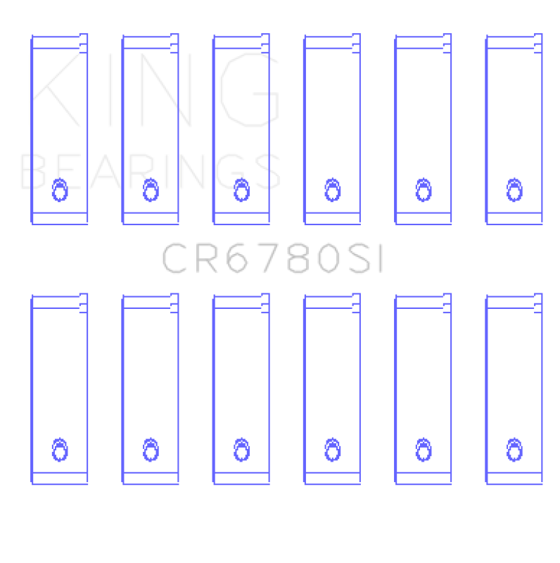 King Engine Bearings Chrysler 2.7L (Size +1.0mm) Connecting Rod Bearing Set - CR6780SI1.0 Photo - Primary