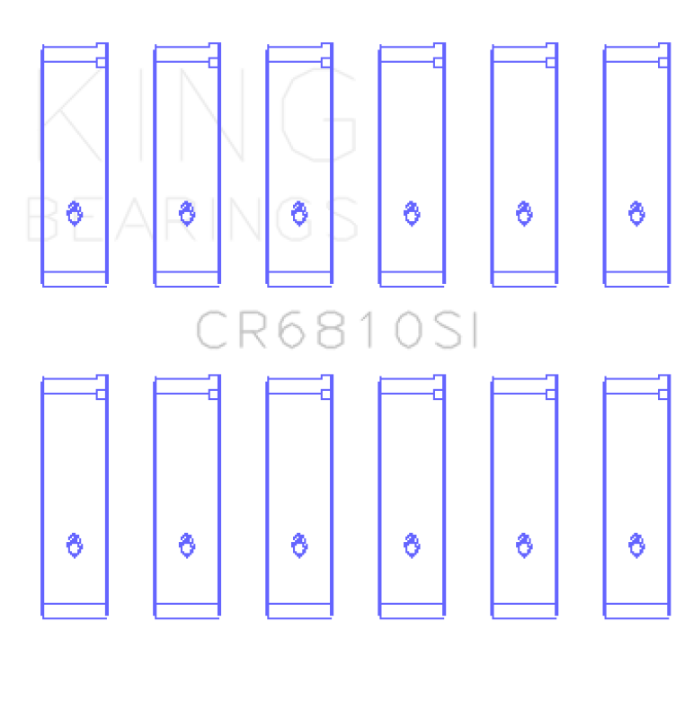 King Engine Bearings Chrysler 215 (Size +0.25mm) Connecting Rod Bearing Set - CR6810SI0.25 Photo - Primary