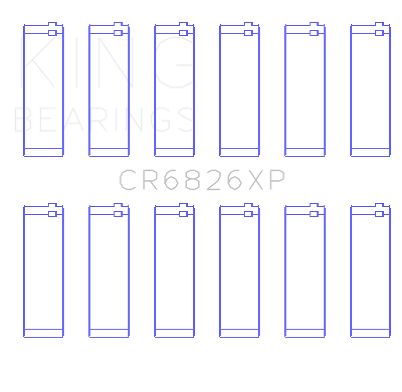 King Engine Bearings Gm/Holden 3.6 Lf4/Lfx/Lgx (Size +0.25mm) Connecting Rod Bearing Set - CR6826XP0.25 Photo - Primary