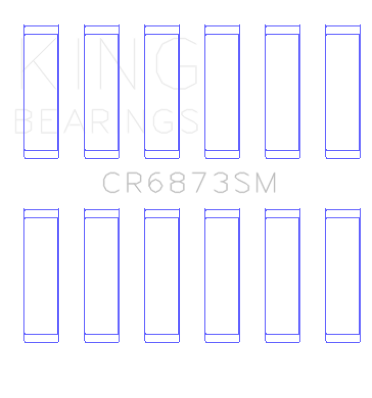 King Engine Bearings Toyota 2Gr-Fe/3Gr-Fe (Size +0.25mm) Connecting Rod Bearing Set - CR6873SM0.25 Photo - Primary