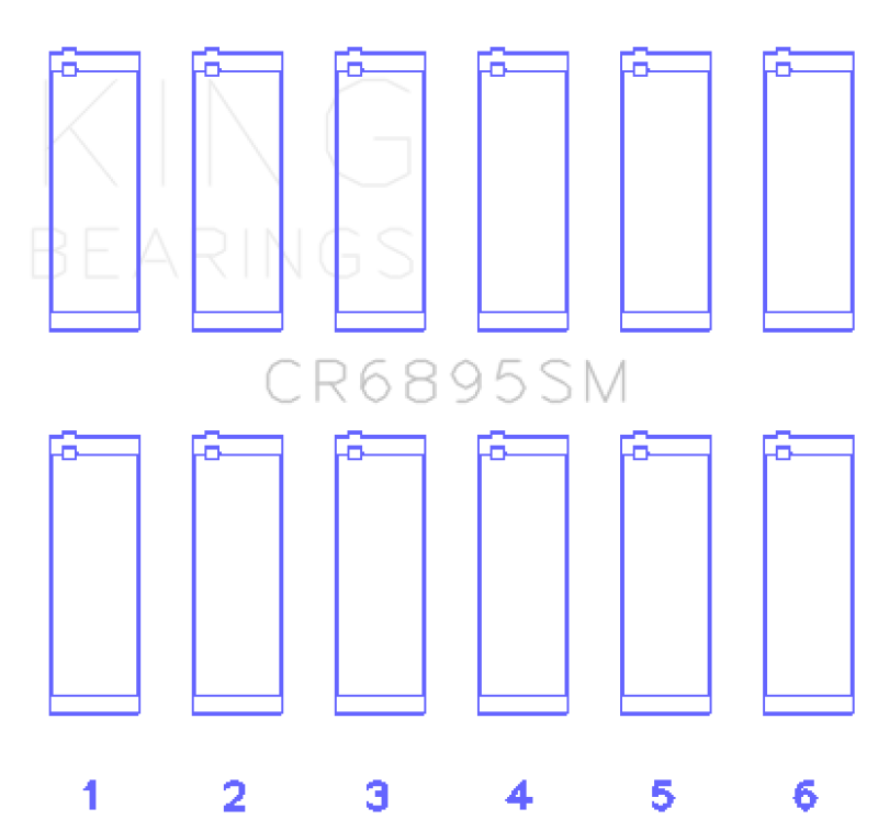 King Engine Bearings Ford Ecoboost 3.5L V6 (Size +0.25mm) Connecting Rod Bearing Set - CR6895SM0.25 Photo - Primary