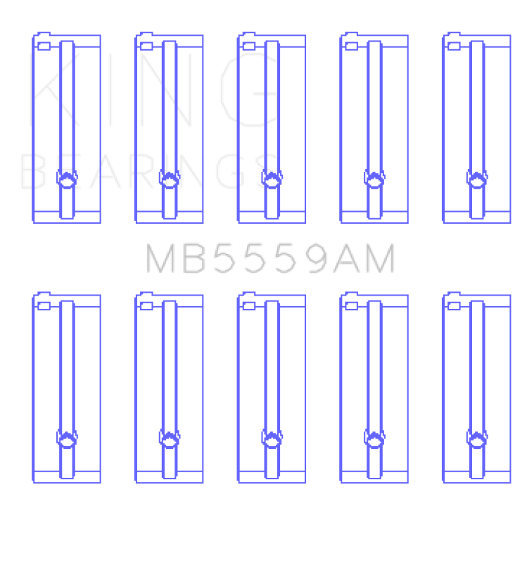 King Engine Bearings Isuzu 4Zb1 (Size +0.50mm) Main Bearing Set - MB5559AM0.5 Photo - Primary