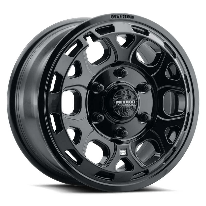 Method MR416 Bead Grip 15x7 / 6x5.5 / 74mm Offset / 78.30mm CB - Gloss Black Wheel - MR416570601366 Photo - Close Up