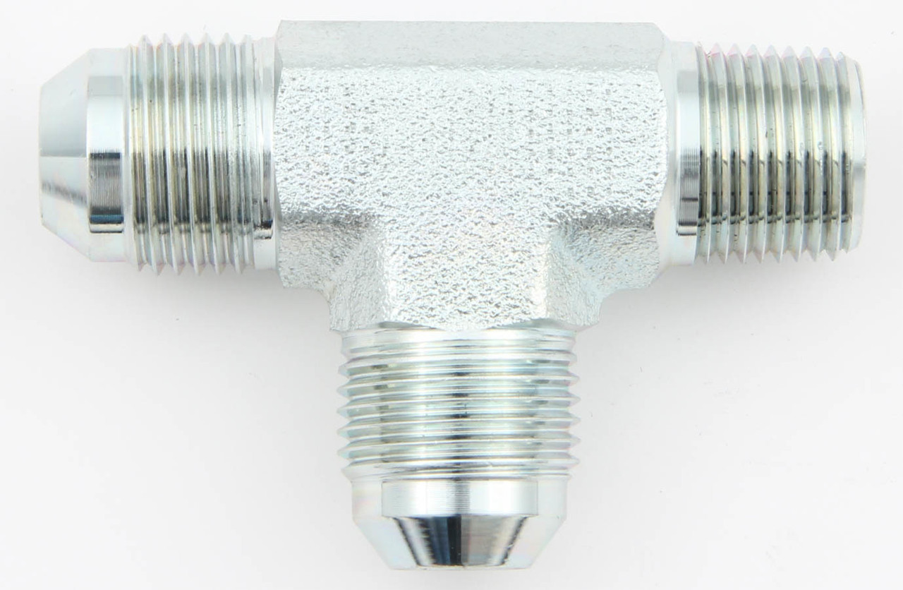 Male Run Tee Steel #8 To 1/2 Npt