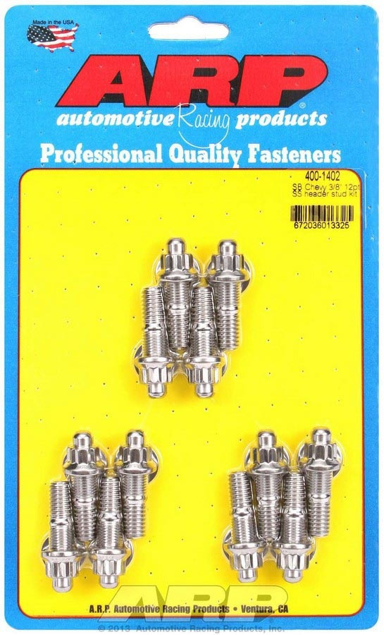 ARP SB Chevy 3/8 12pt SS Header Stud Kit - 400-1402