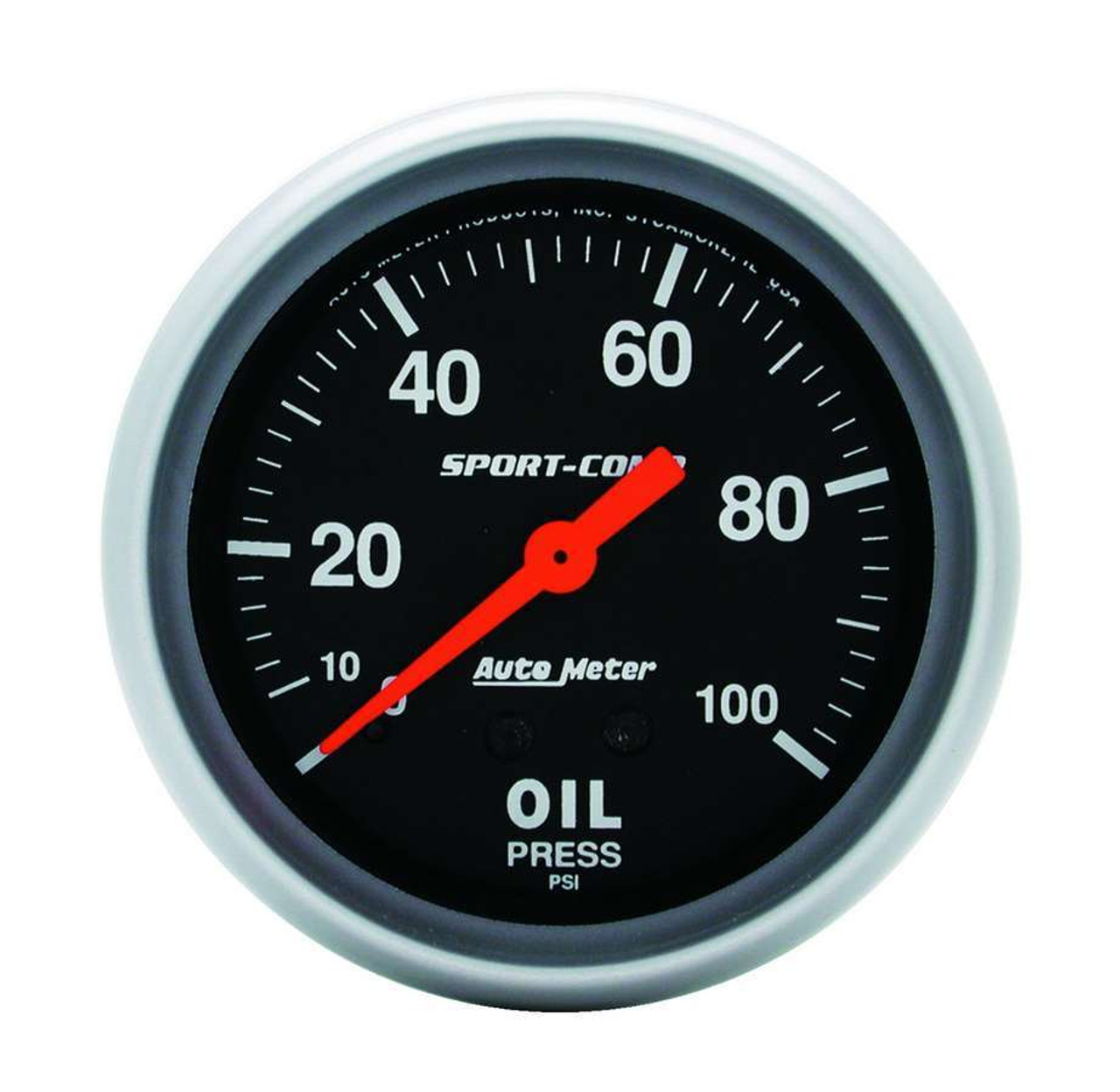 Autometer Liquid Filled Mechanical 66.7mm 0-100 PSI Oil Pressure Gauge - 5421