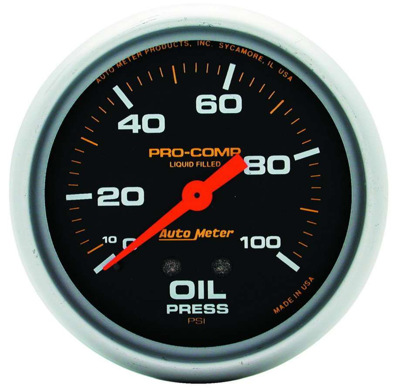 Autometer Liquid Filled Mechanical 66.7mm 0-100 PSI Oil Pressure Gauge - 5421