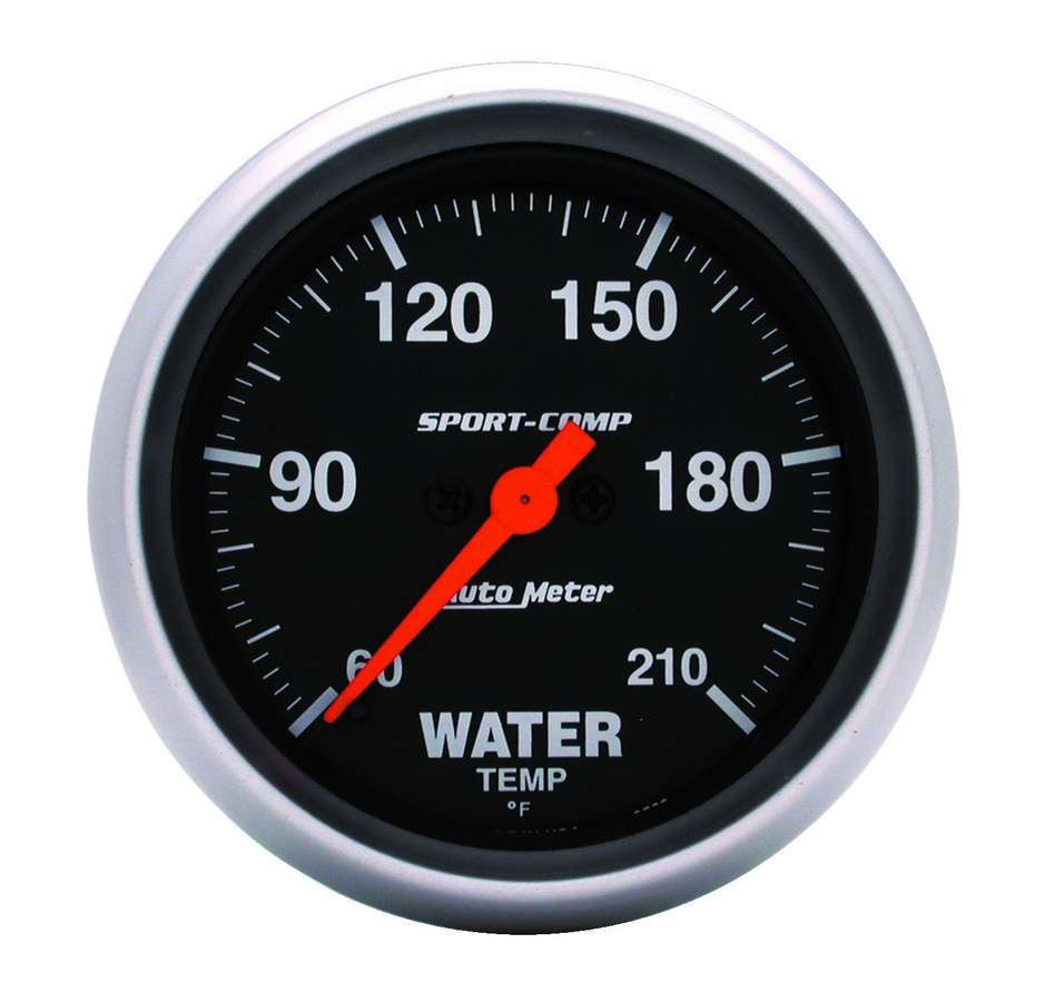 Autometer Sport-Comp 2-5/8in Water Temperature 60-210 Degrees F Stepper Motor Gauge - 3569