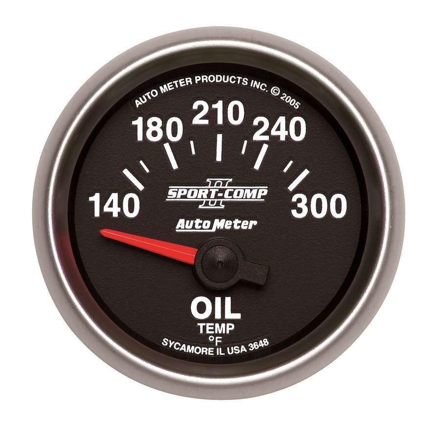 Autometer Sport-Comp II Electronic 140-300 Deg F Oil Temp Gauge - 3648