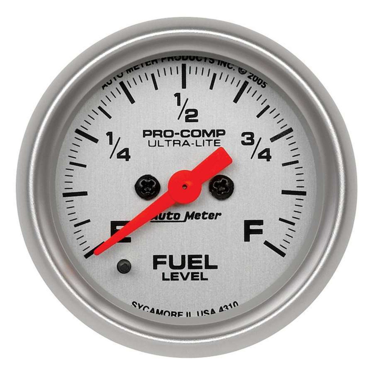 Autometer Ultra-Lite 52mm 0-280 ohm Adj Full Sweep Electronic Fuel Level Programmable Empty-Full  Ga - 4310