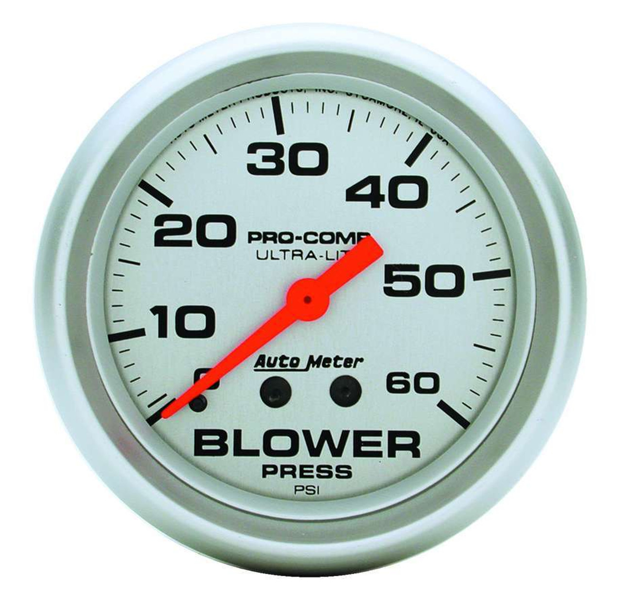 Autometer Ultra-Lite 2-5/8in Blower Pressure Gauge - 60PSI / Mechanical - 4402