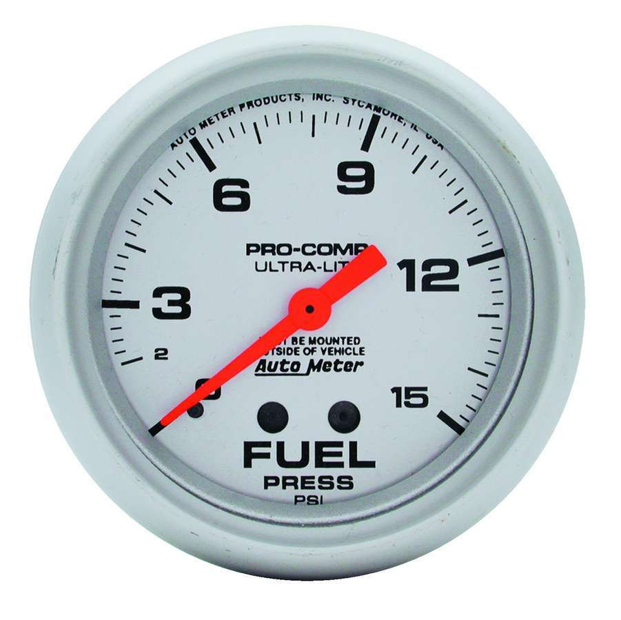 Autometer Ultra-Lite 2 5/8in Mechanical Fuel Pressure Gauge 100psi - 4412