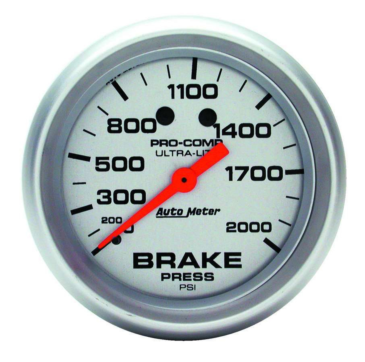 AutoMeter Gauge Brake Pressure 2-5/8in. 2000PSI Mechanical Ultra-Lite - 4426