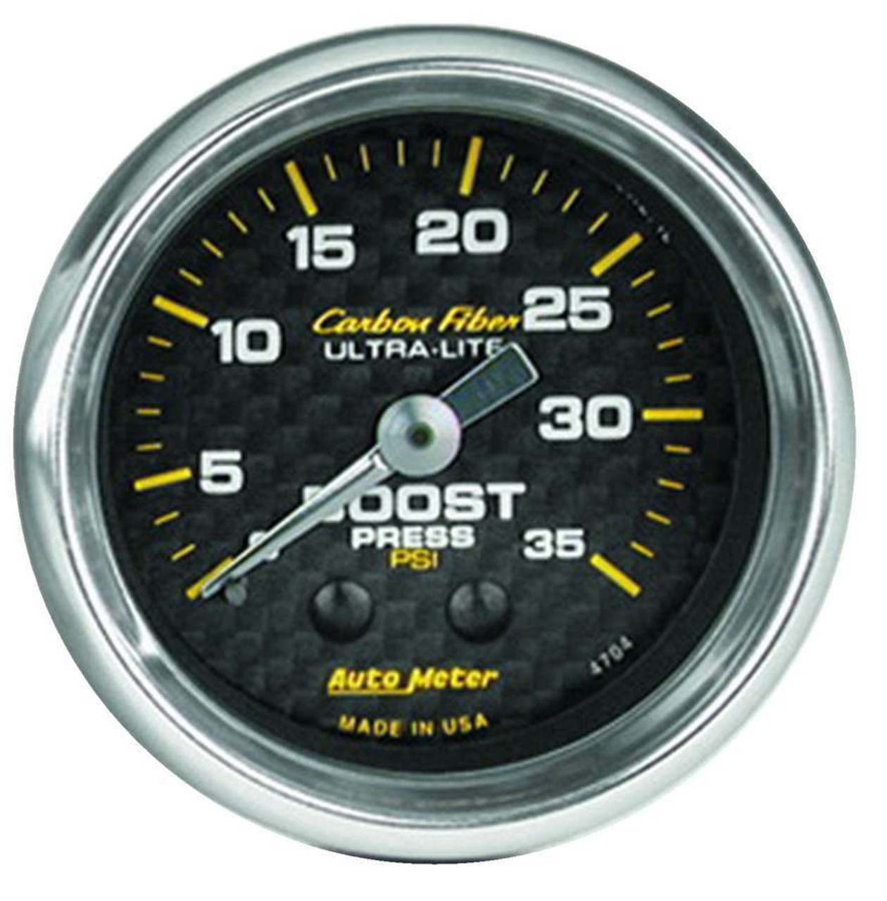 Autometer Carbon Fiber 52mm 35 PSI Mechanical Boost Gauge - 4704