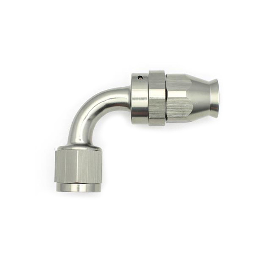 DeatschWerks 8AN Female Swivel 90-Degree Hose End PTFE (Incl. 1 Olive Insert) - 6-02-0856