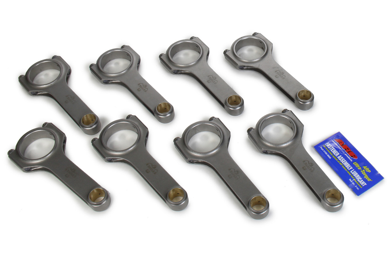 Eagle Chevrolet 350 Small Block H-Beam Connecting Rod w/ ARP 8740 Hardware (Set of 8) - CRS6000BST