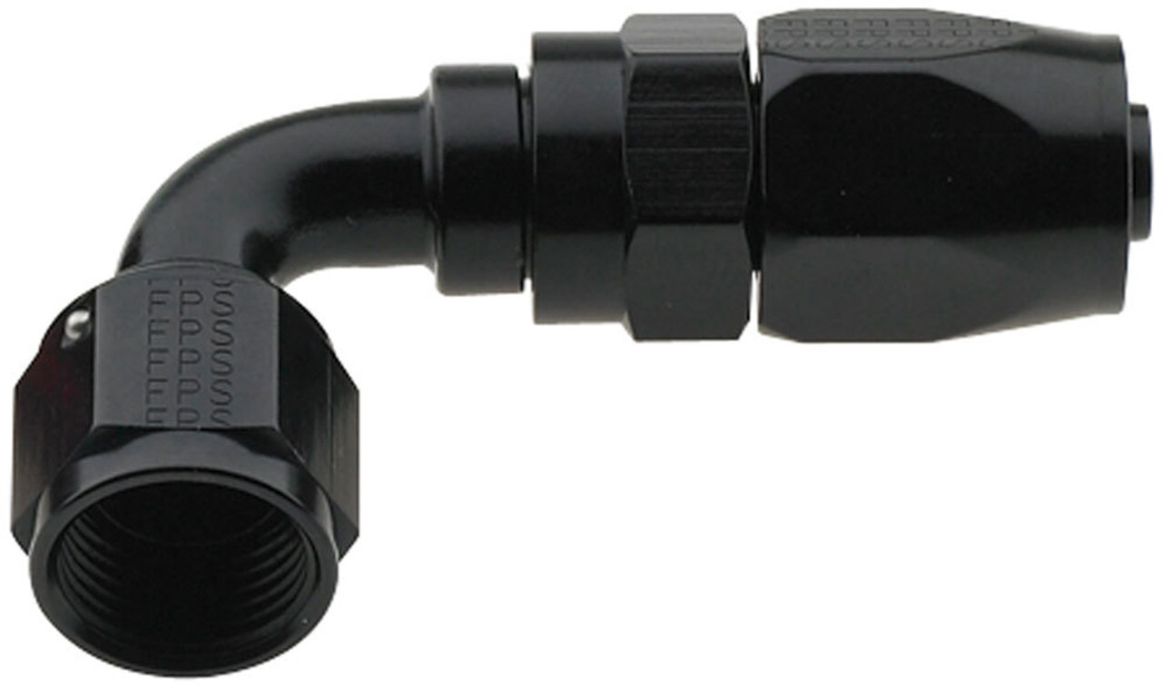 Hose Fitting #6 90 Deg Pro-Flow Black