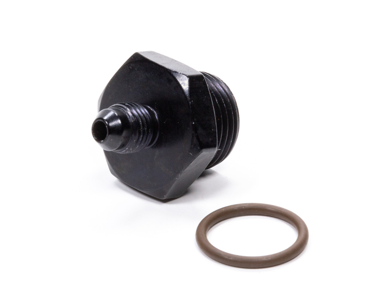 #4 x 7/8-14 (#10) Radius O-Ring Fitting Black