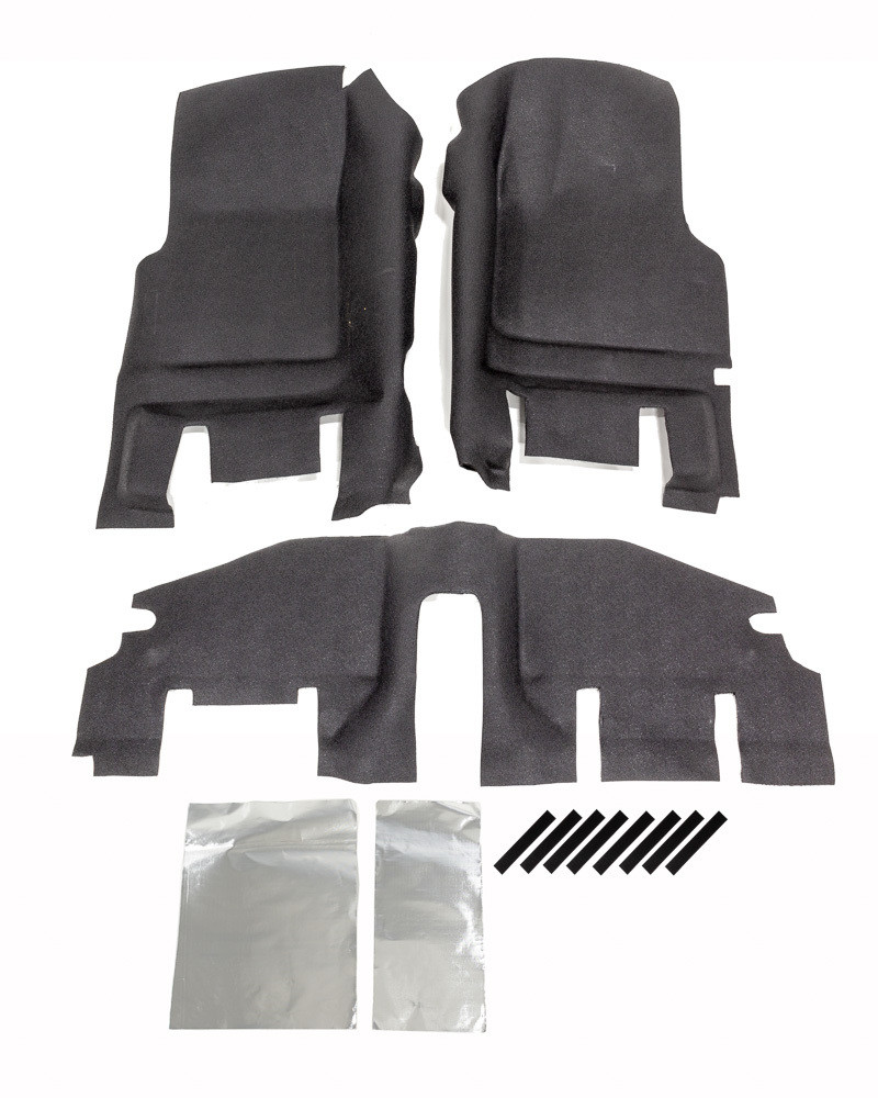 BedRug 97-06 Jeep TJ Front 3pc BedTred Floor Kit w/Center Console - Incl Heat Shields - BTTJ97F